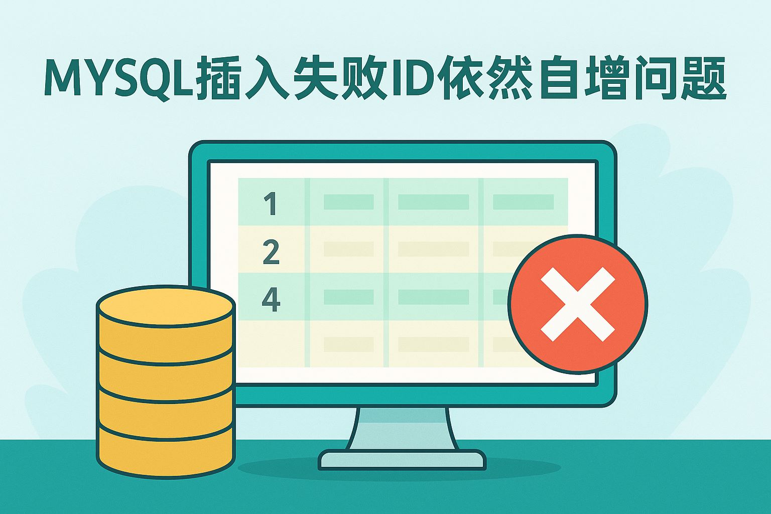 mysql插入失败id依然自增问题