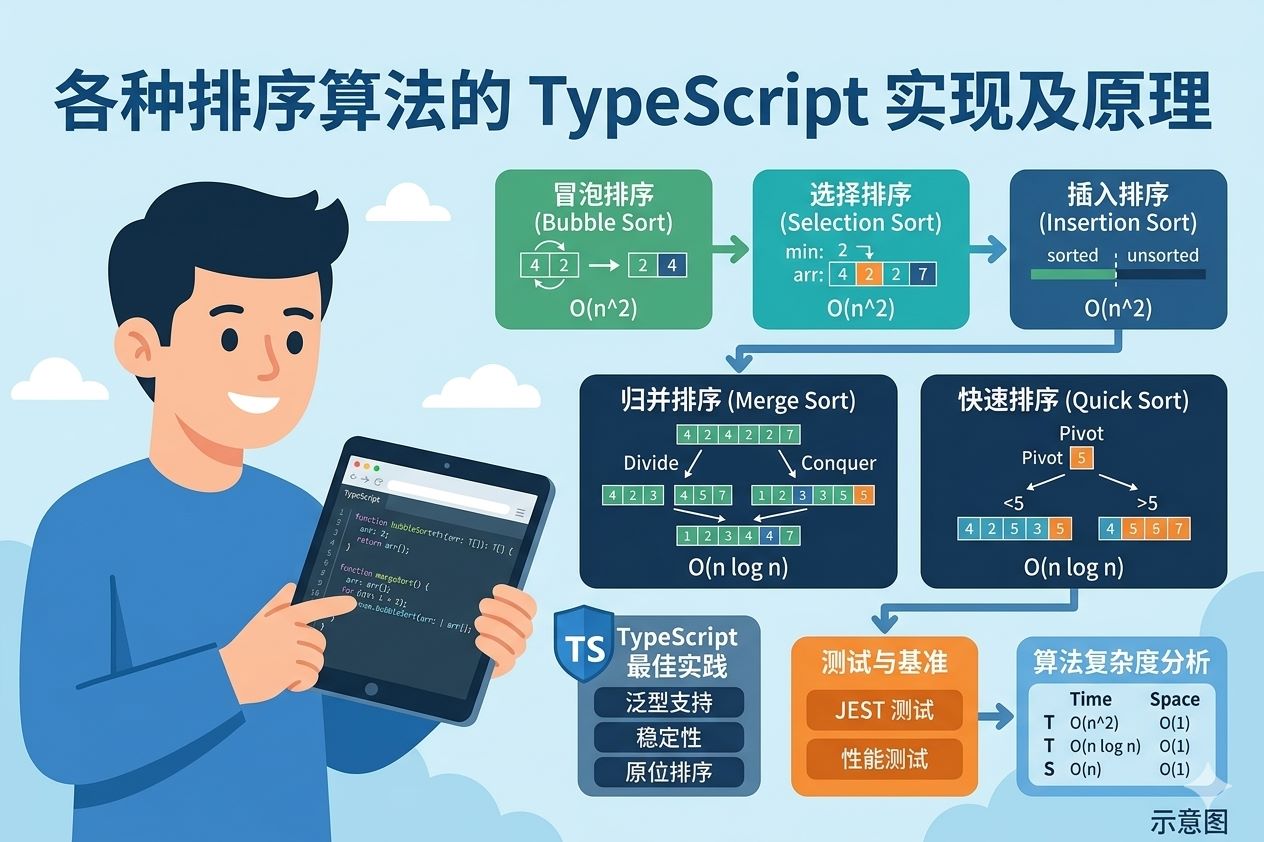 各种排序算法的typescript实现
